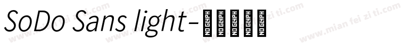 SoDo Sans light字体转换